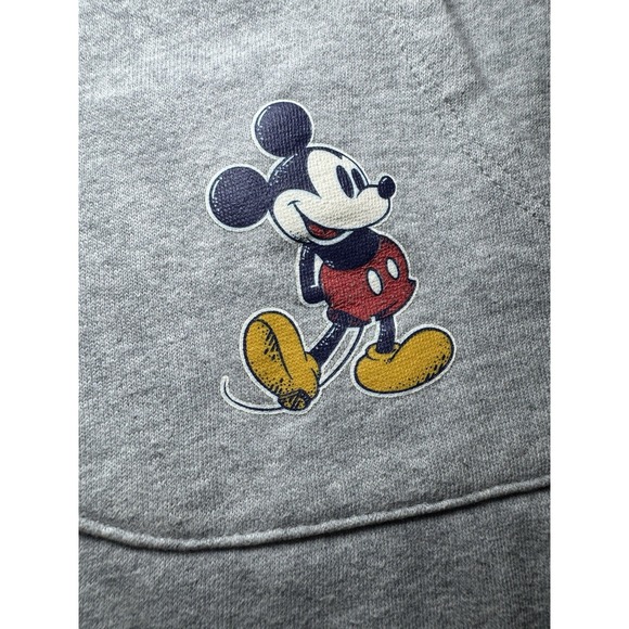 Disney Original Sweatpants Sz Small Gray Mickey Mouse Drawstring Fleece Athletic - Picture 3 of 6